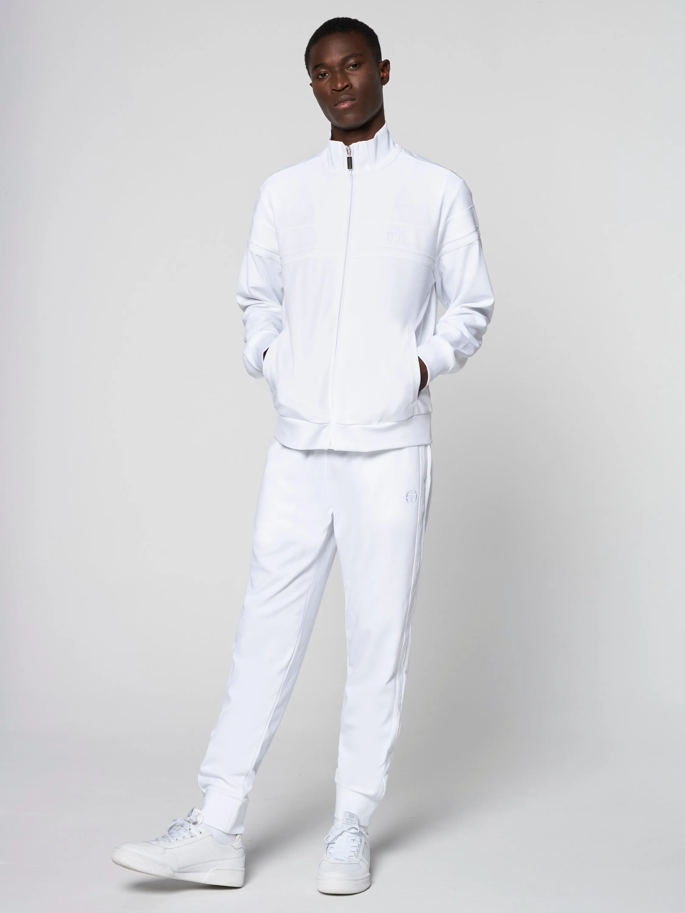 Damarindo Track Jacket- White/ White sold by Sergio Tacchini product image thumbnail 2