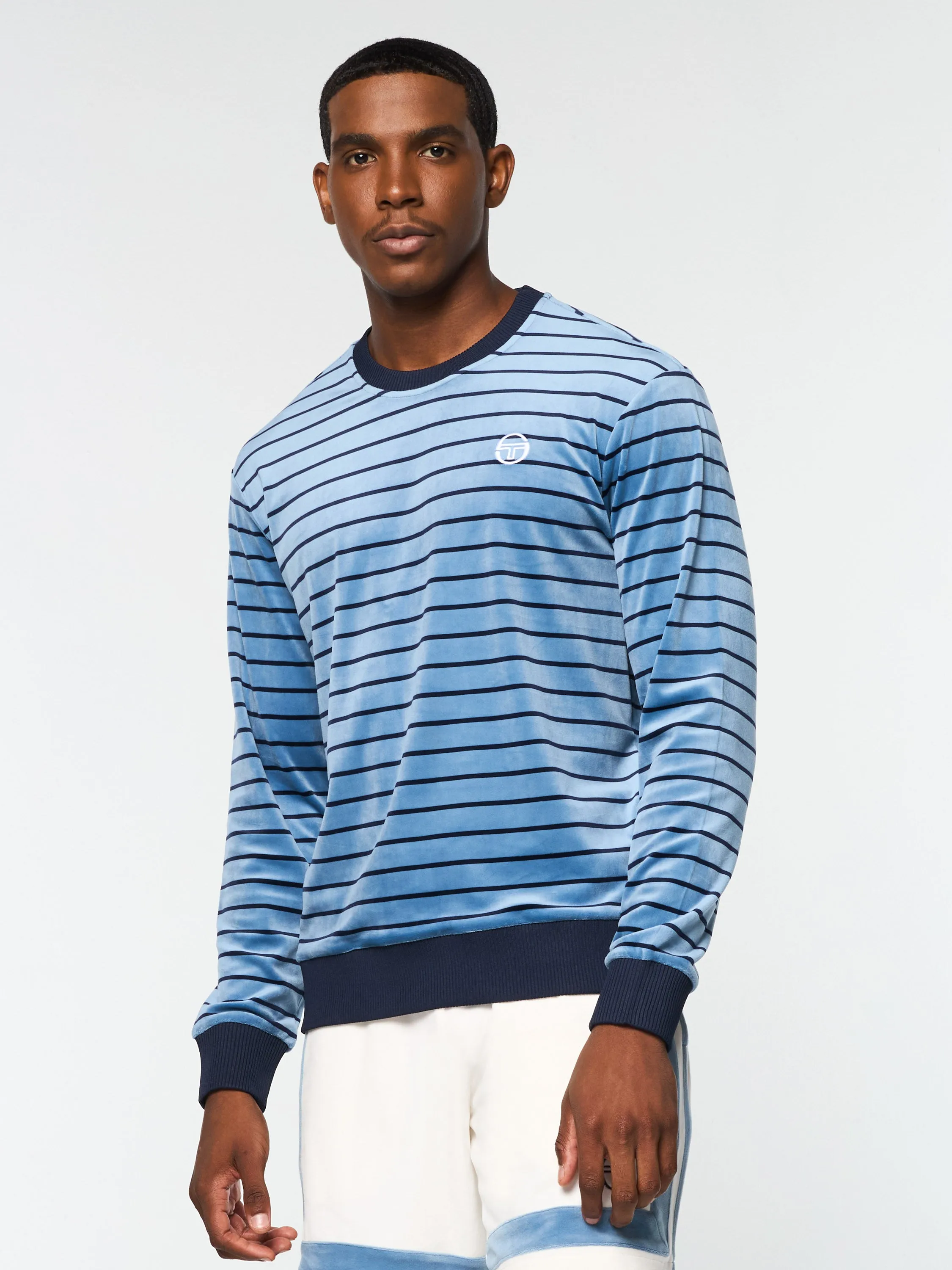 Foggia Velour Crewneck- Coronet Blue sold by Sergio Tacchini product image thumbnail 4