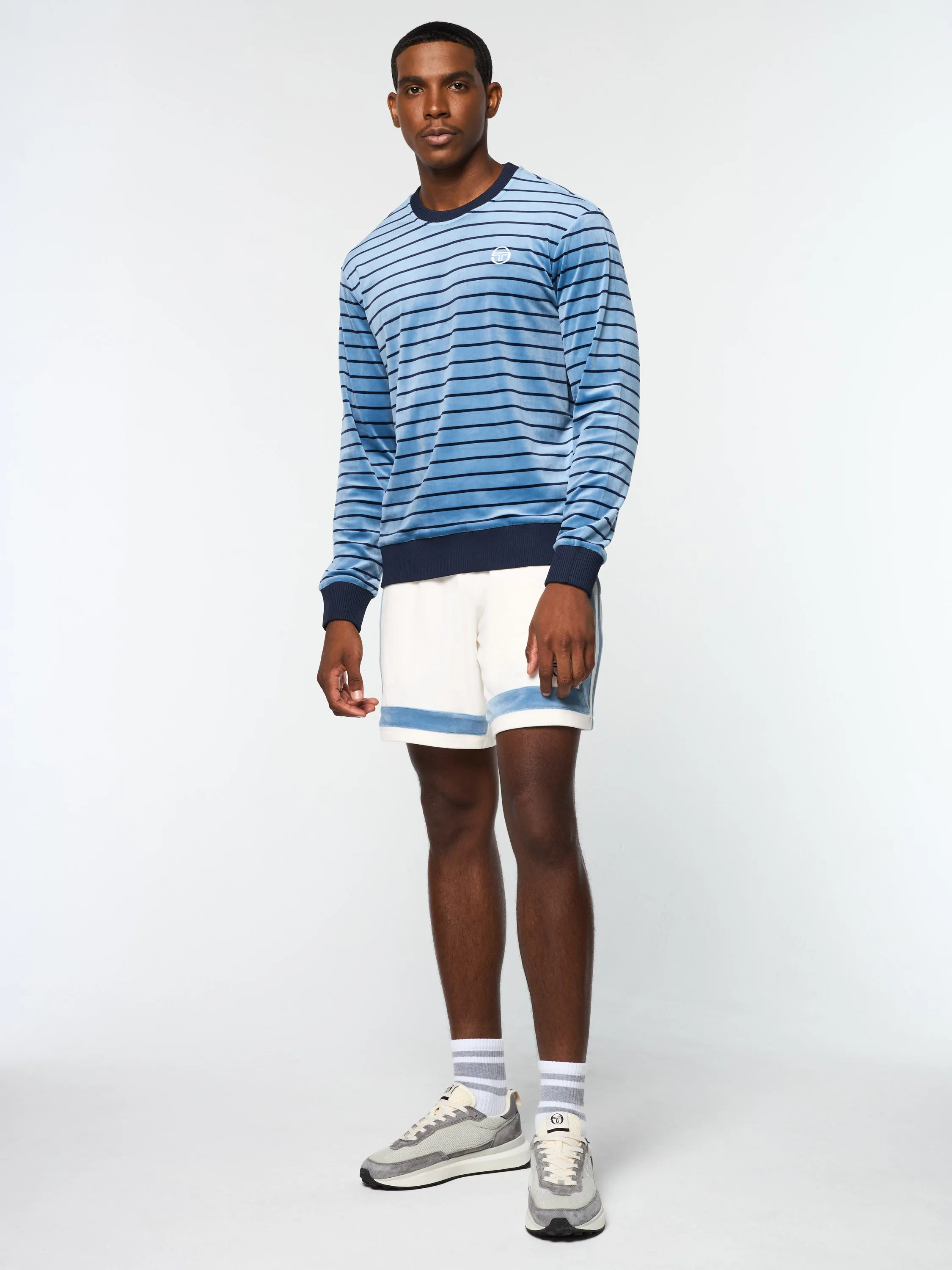 Foggia Velour Crewneck- Coronet Blue sold by Sergio Tacchini product image thumbnail 2