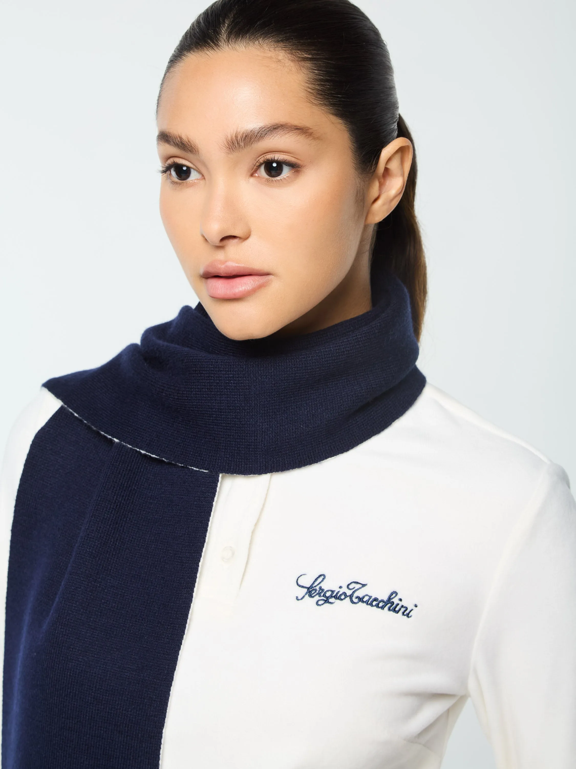 La Faccia Jacquard Scarf- Maritime Blue sold by Sergio Tacchini product image thumbnail 5