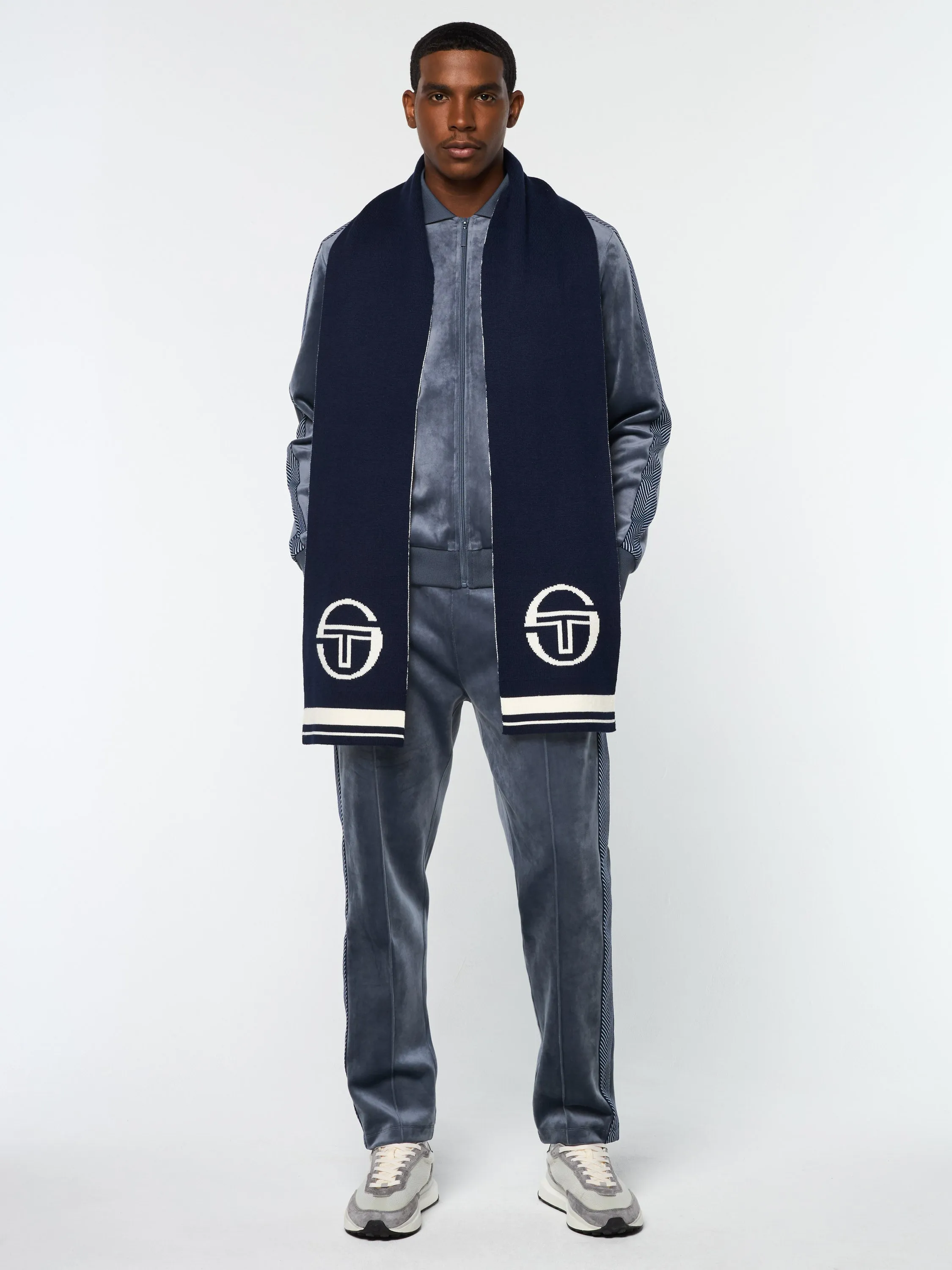 La Faccia Jacquard Scarf- Maritime Blue sold by Sergio Tacchini product image thumbnail 2