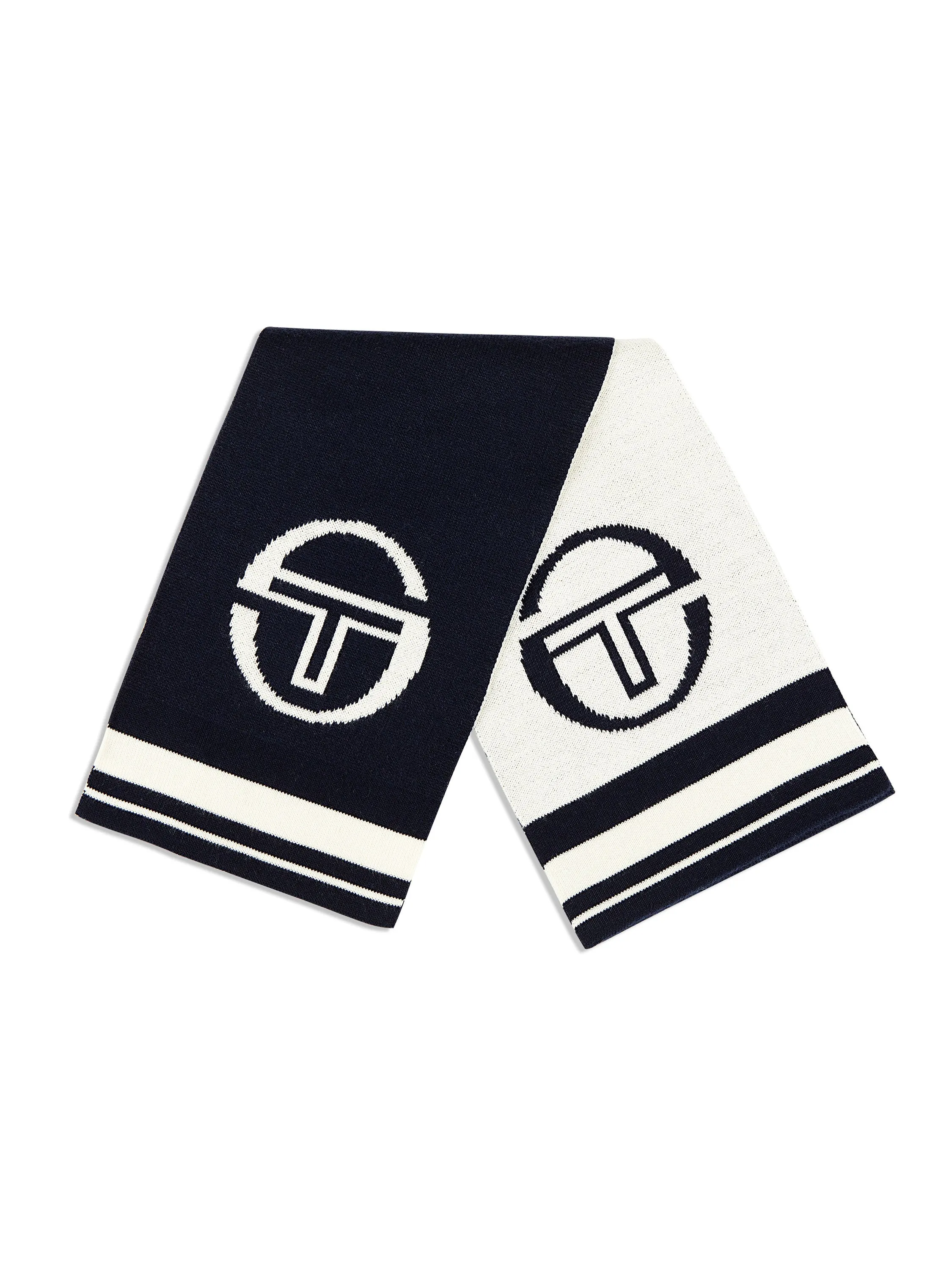 La Faccia Jacquard Scarf- Maritime Blue sold by Sergio Tacchini