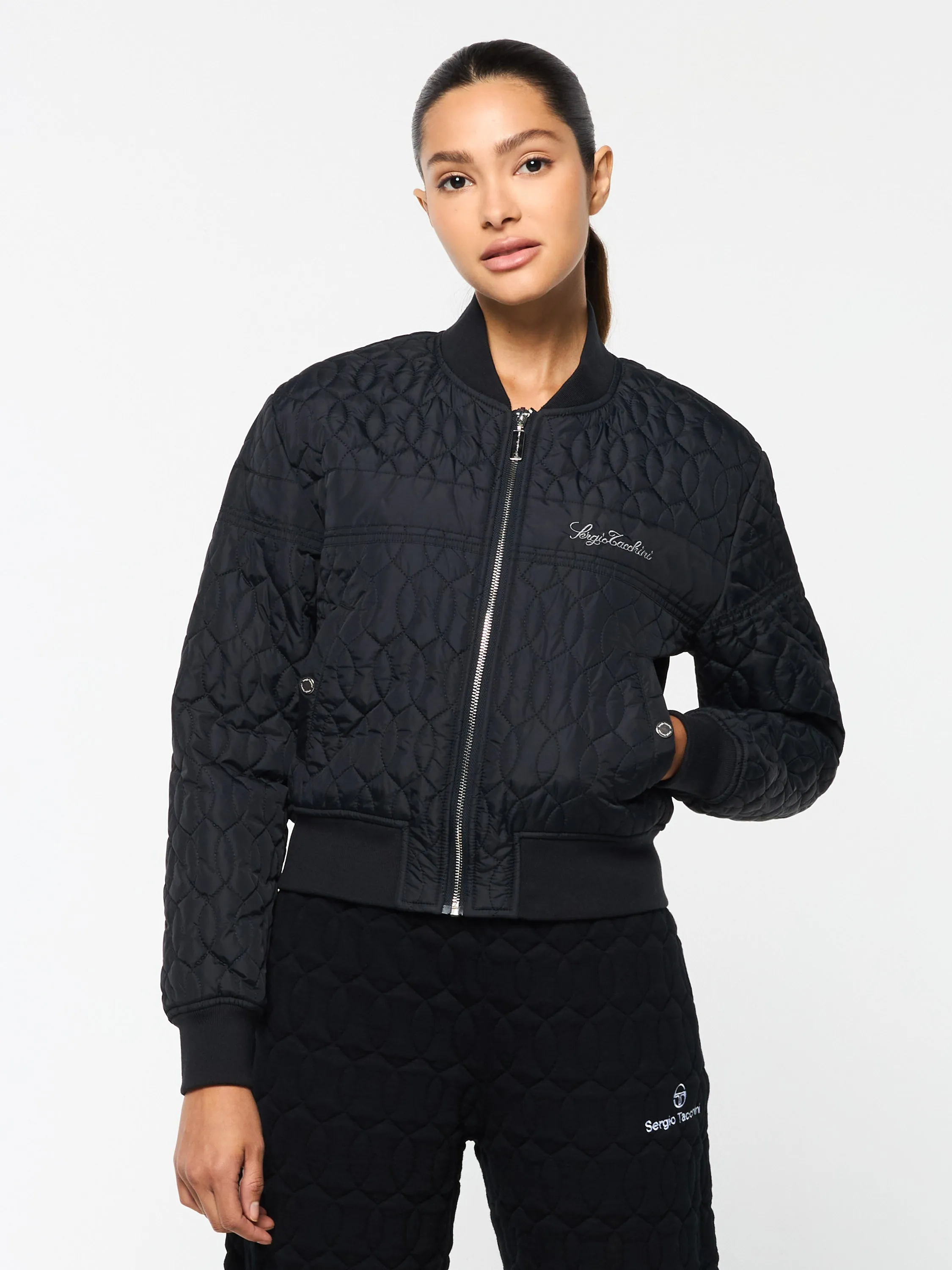 Cipolla Quilted Bomber Jacket- Black Beauty sold by Sergio Tacchini product image thumbnail 5