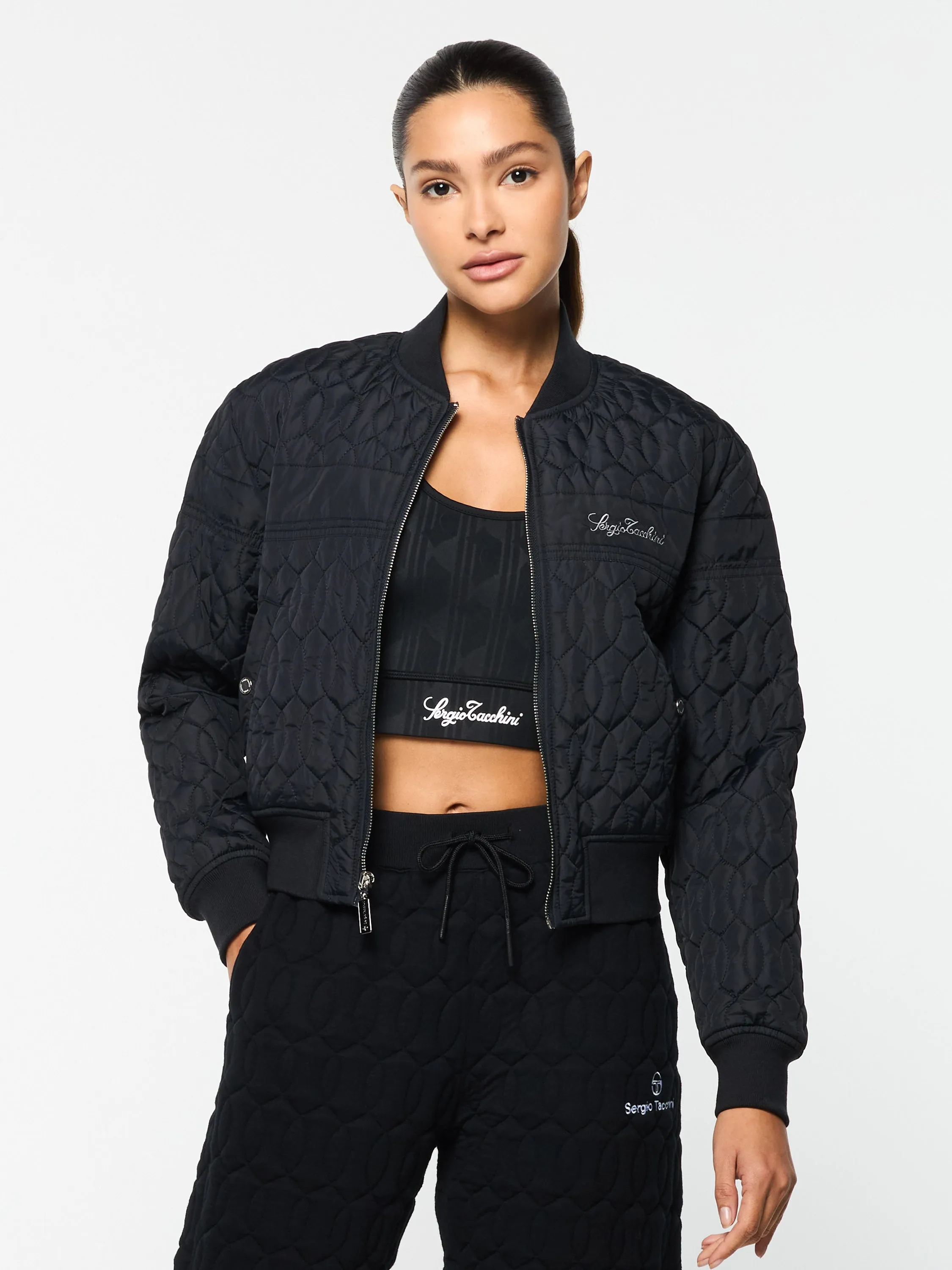 Cipolla Quilted Bomber Jacket- Black Beauty sold by Sergio Tacchini product image thumbnail 4