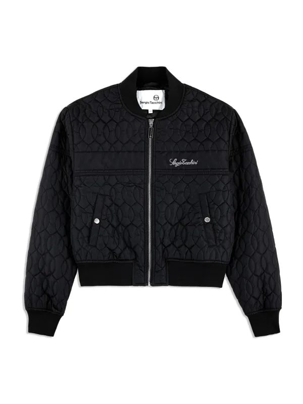 Cipolla Quilted Bomber Jacket- Black Beauty sold by Sergio Tacchini