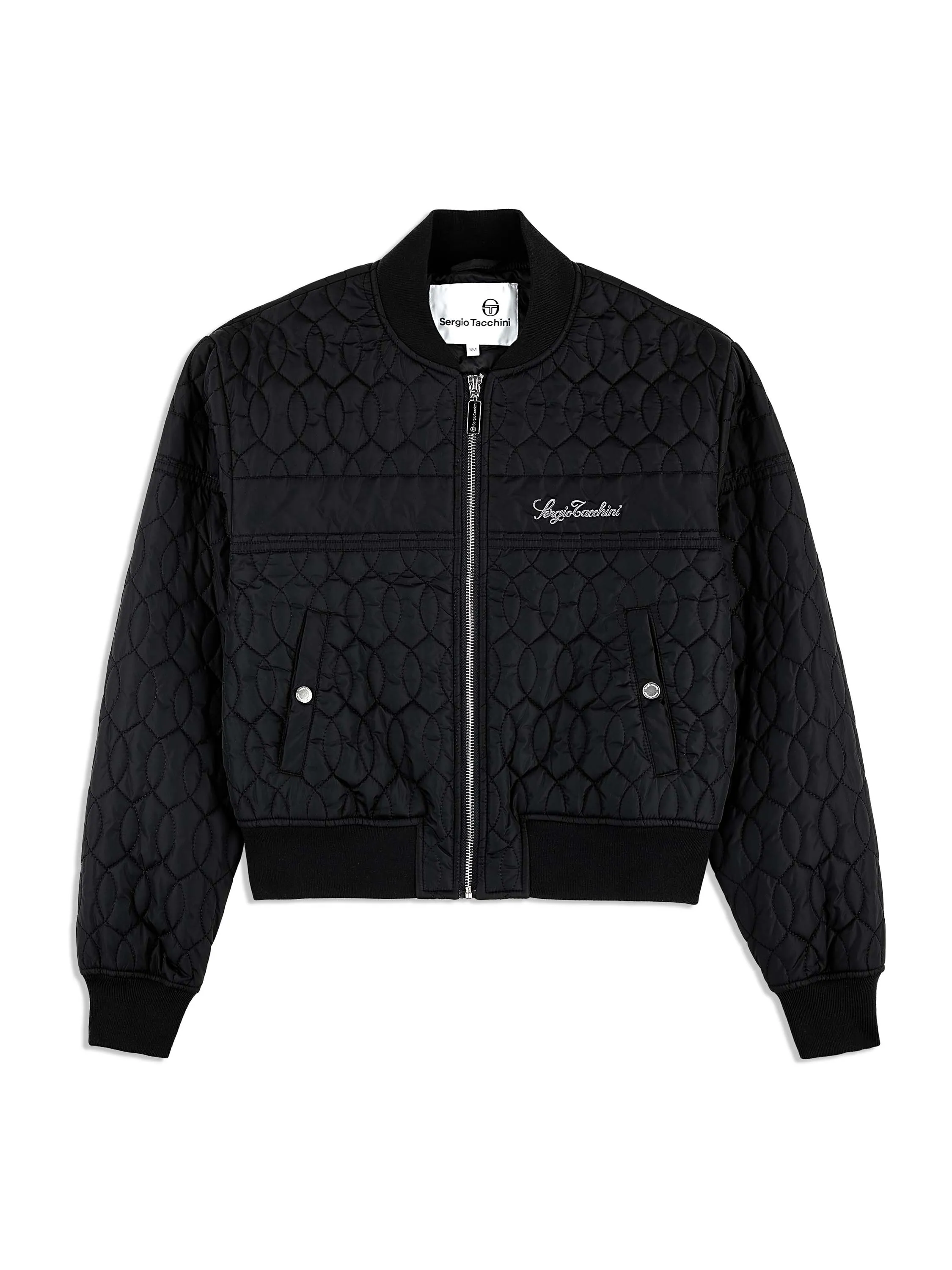 Cipolla Quilted Bomber Jacket- Black Beauty sold by Sergio Tacchini