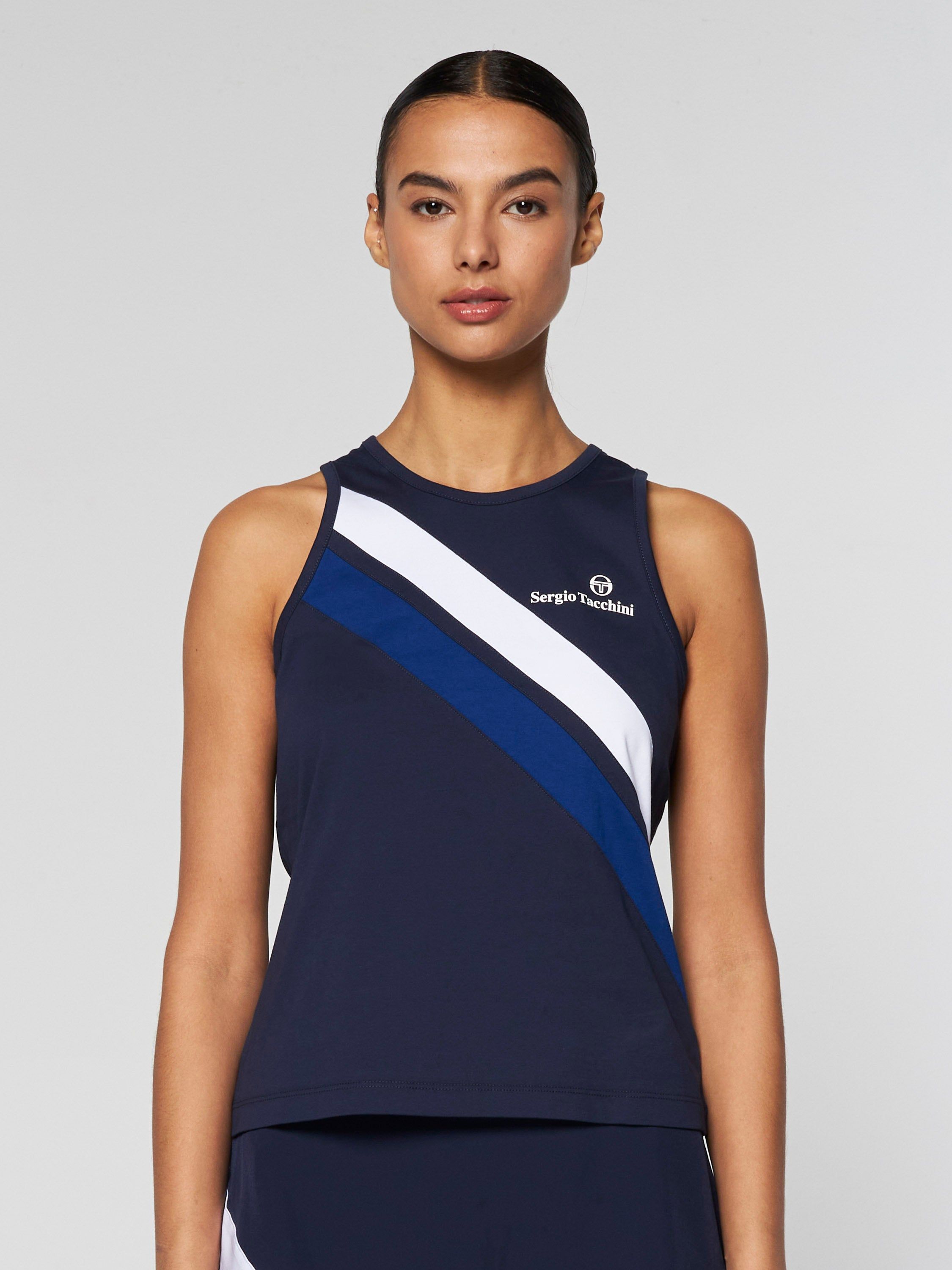 Women's Ortica Tennis Tank- Maritime Blue sold by Sergio Tacchini