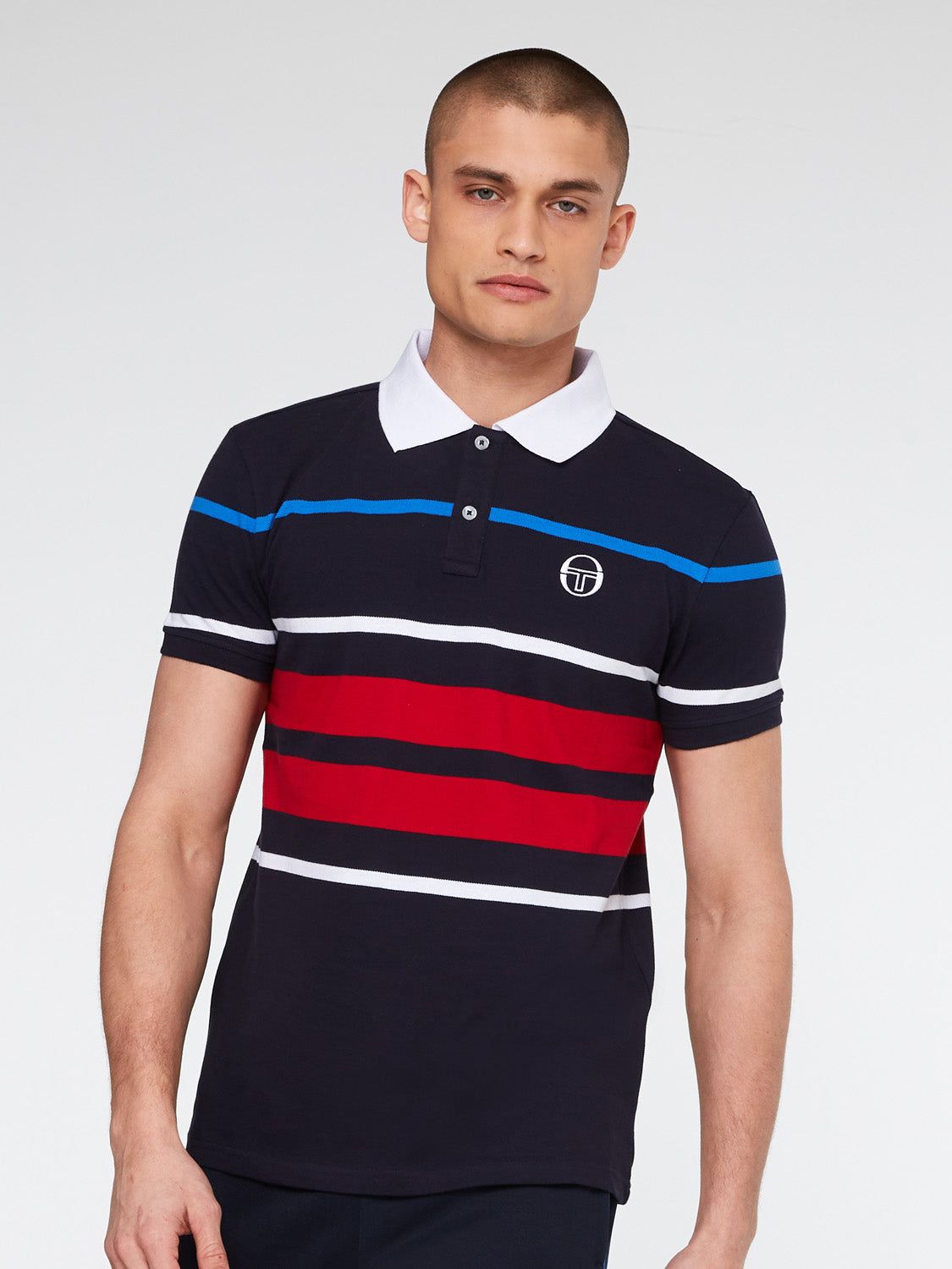 Cloud Polo Archivio-Navy/Tango Red sold by Sergio Tacchini