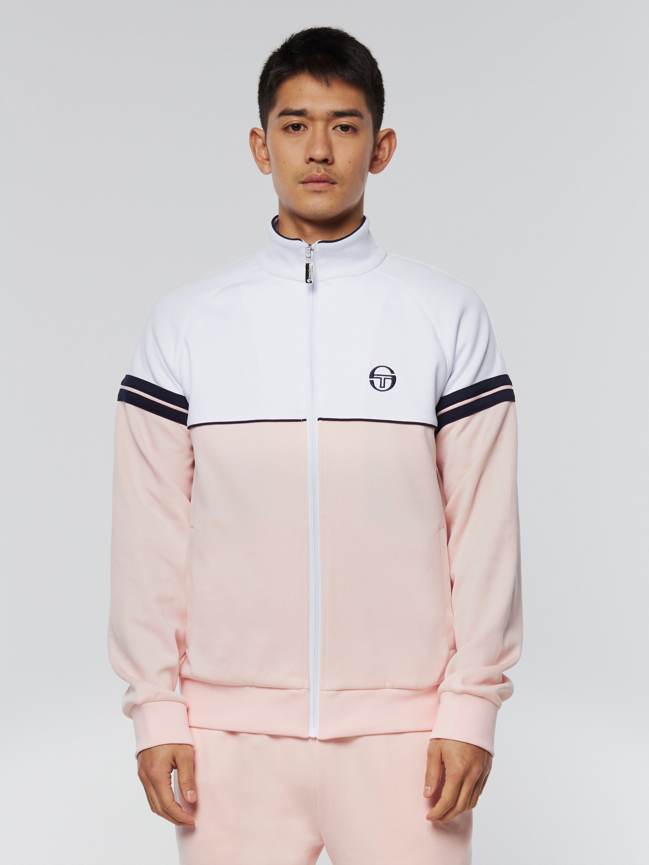 Orion Track Jacket Archivio- Seashell Pink/ White sold by Sergio Tacchini
