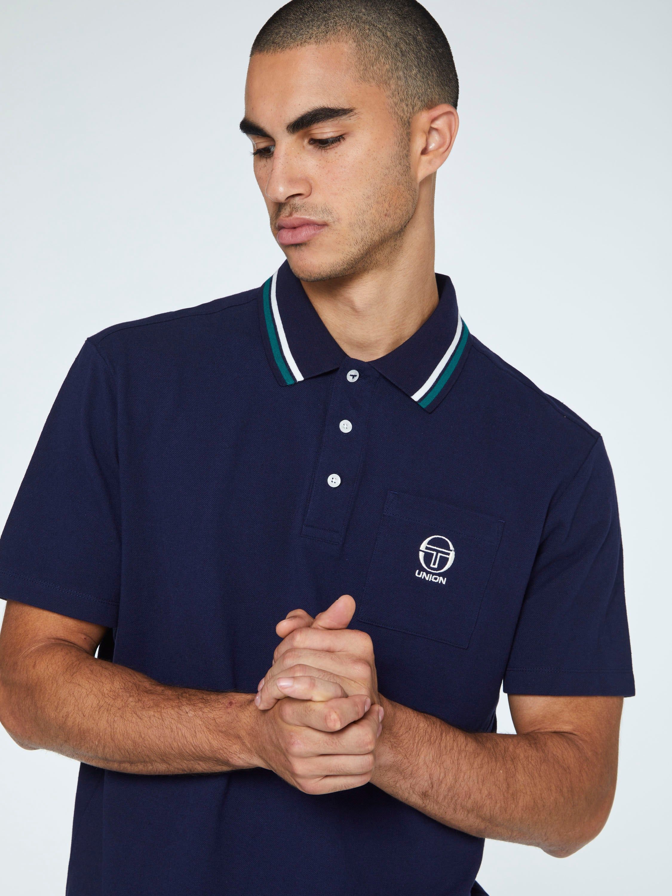 ST x Union Alta Polo-Maritime Blue sold by Sergio Tacchini
