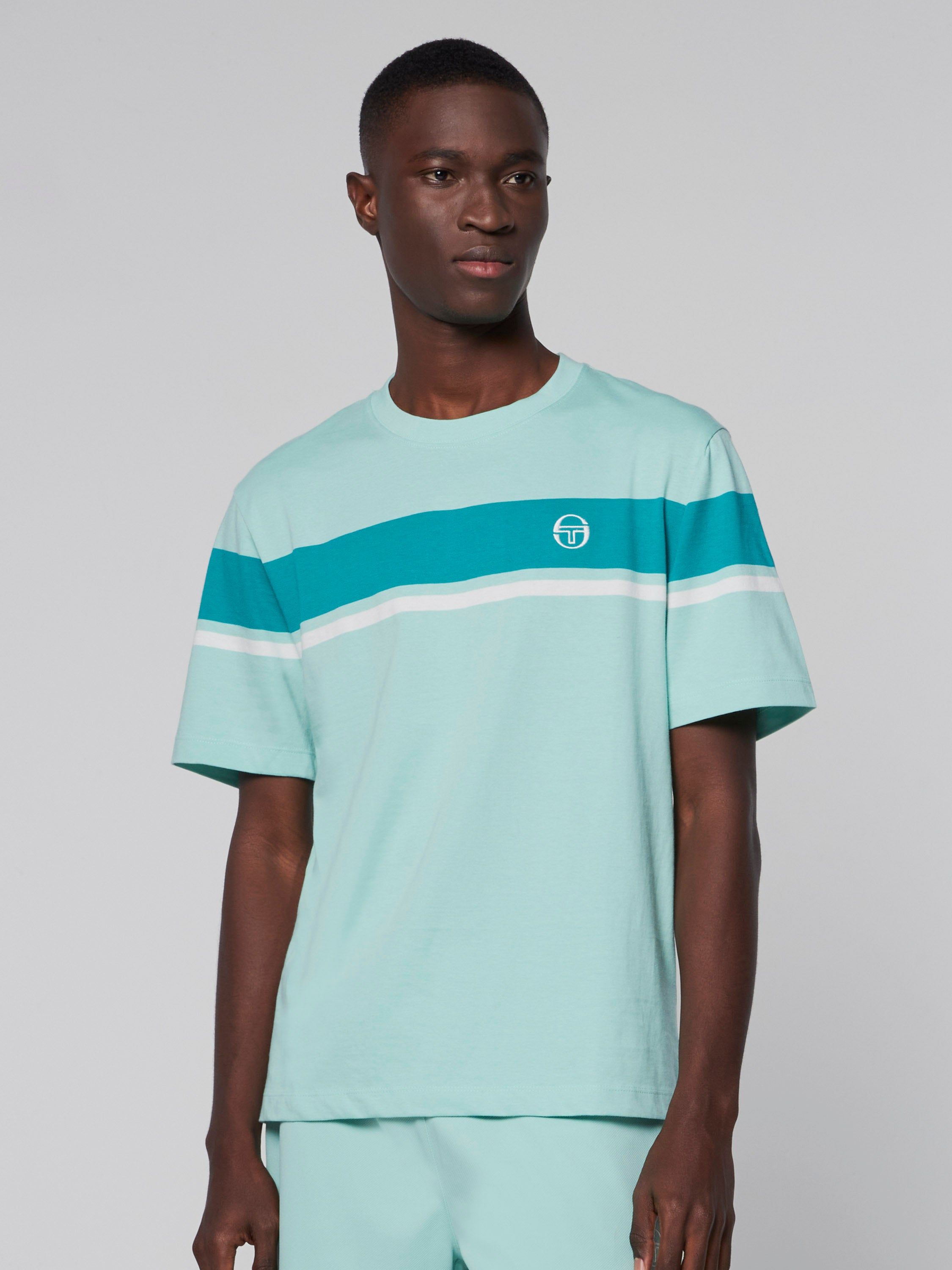 Damarindo T-Shirt- Ocean Wave/ Blue Grass sold by Sergio Tacchini