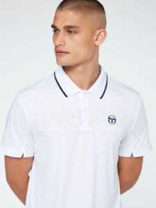 Tennis Young Line Pro Polo-White sold by Sergio Tacchini