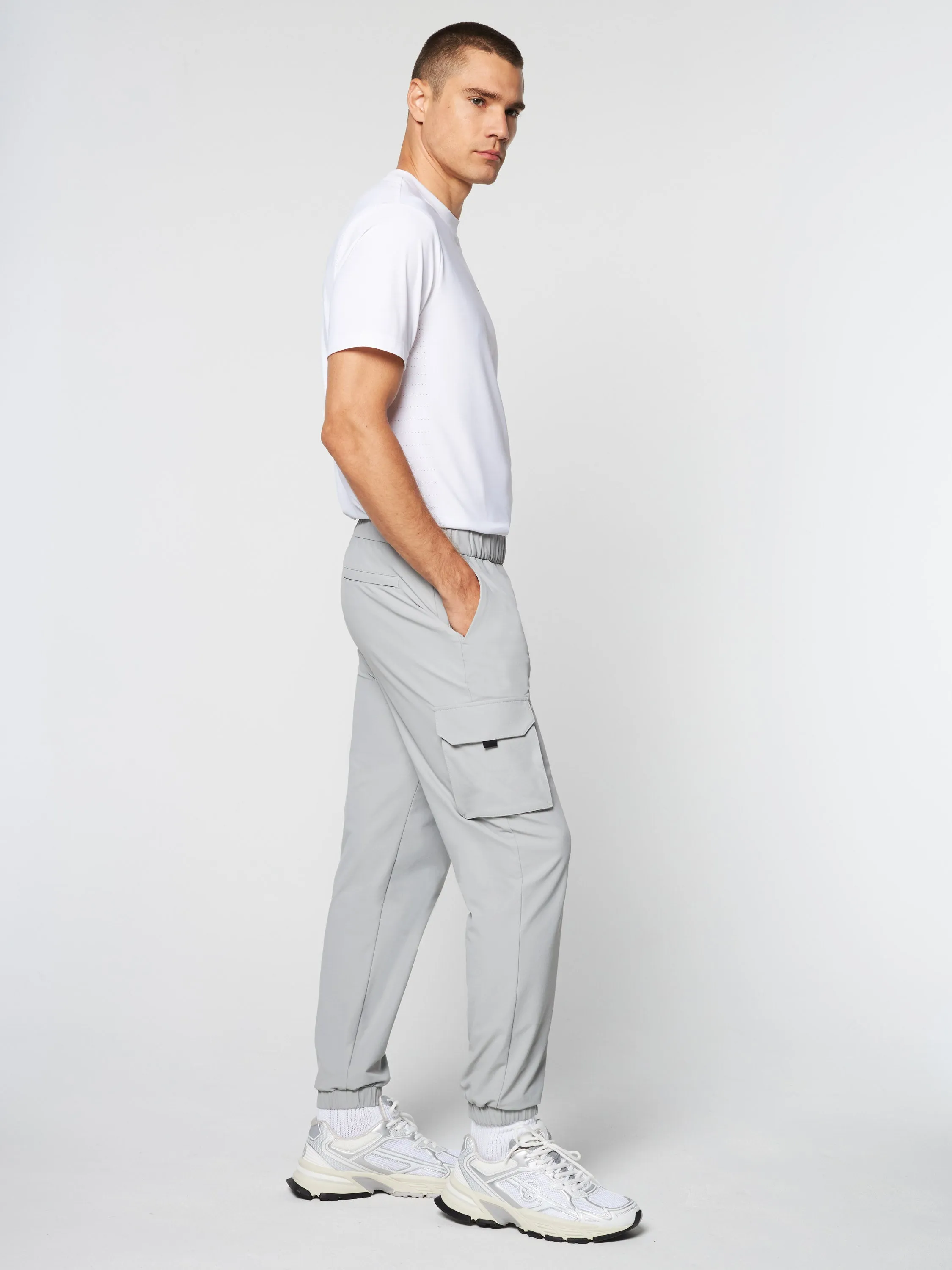 Woven Cargo Jogger Pants- Heather Grey sold by Sergio Tacchini product image thumbnail 4