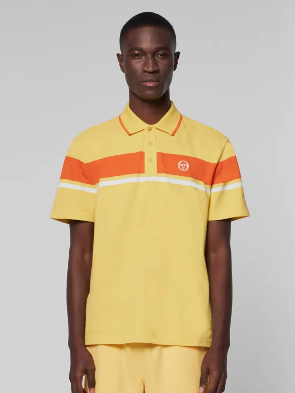 Damarindo Polo- Flax/ Dragon Fire sold by Sergio Tacchini