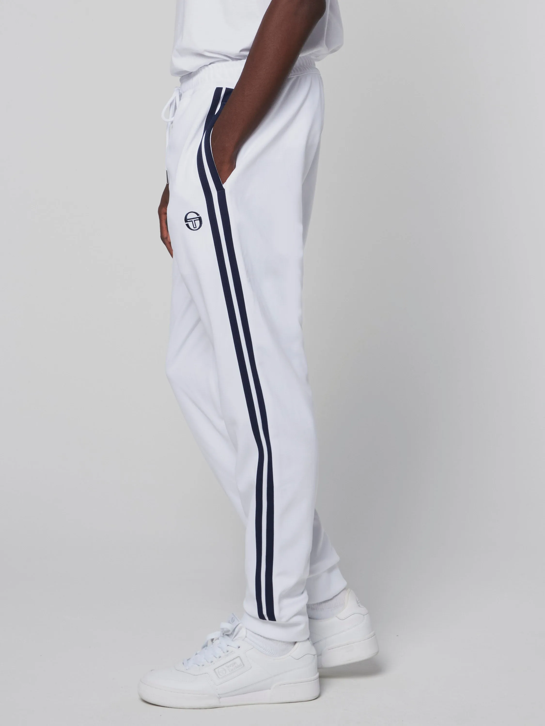 Damarindo Track Pant- White/ Navy sold by Sergio Tacchini