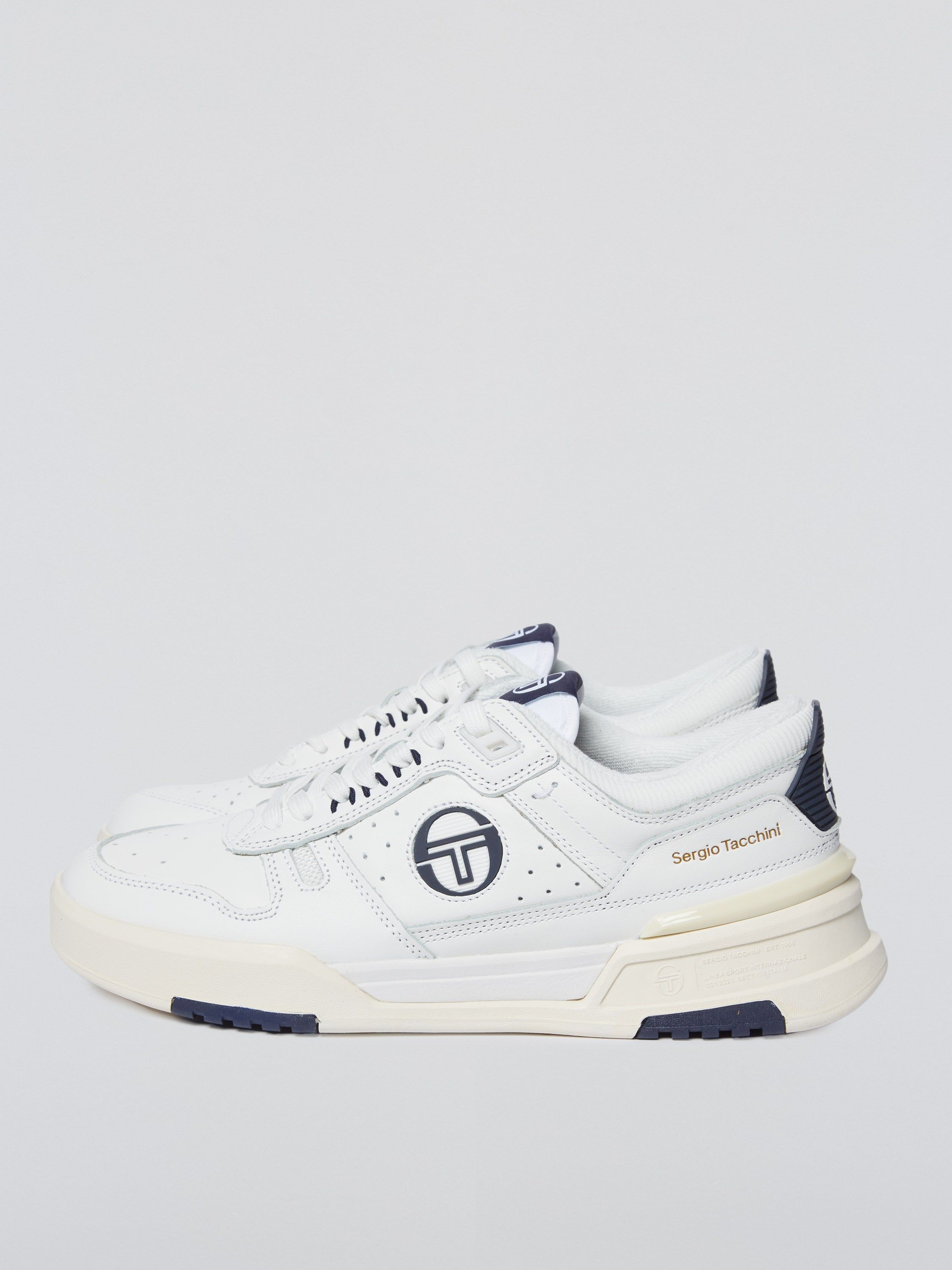 BB Court Lo Sneaker- White/ Tofu/ Maritime Blue sold by Sergio Tacchini