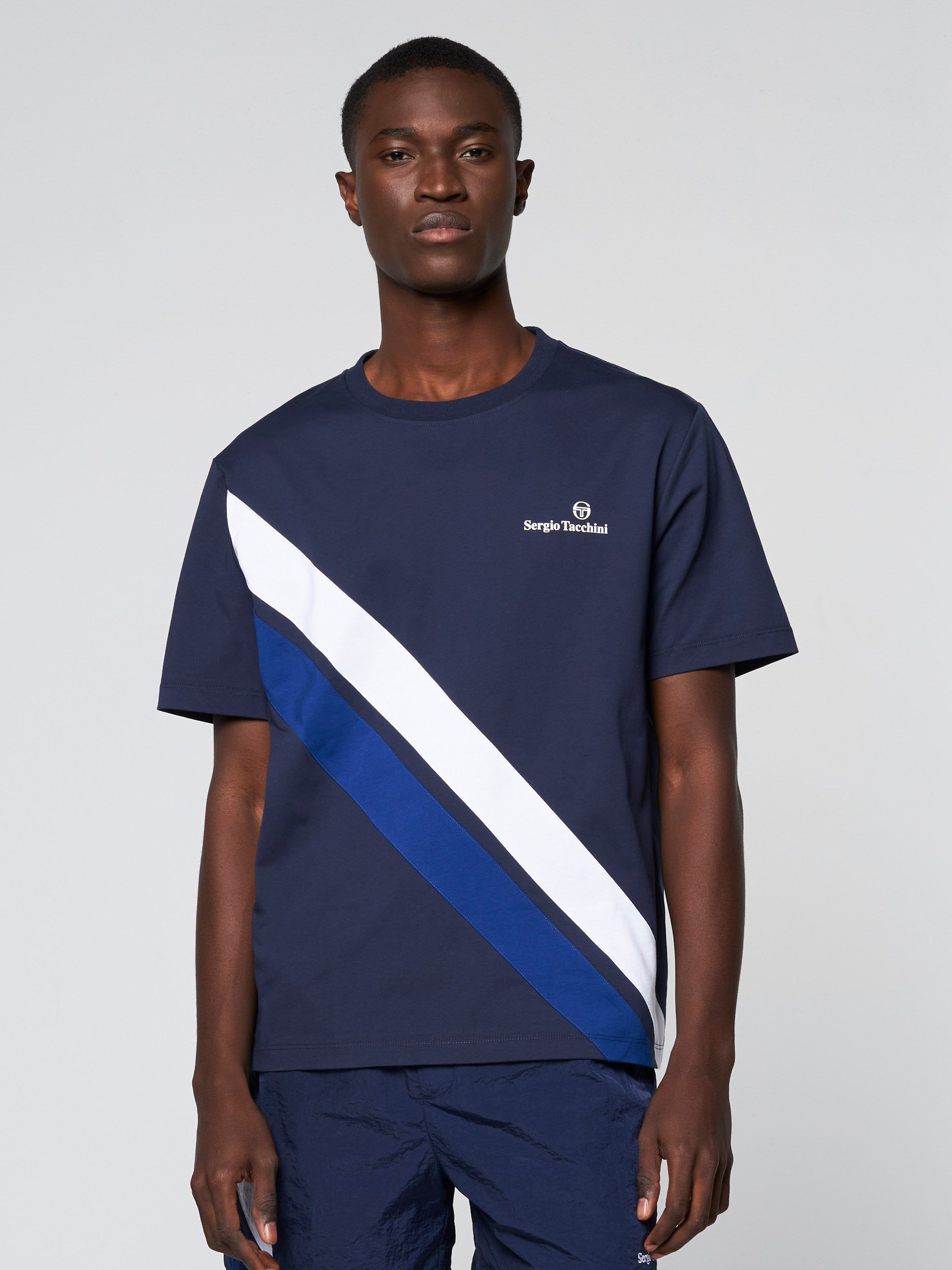 Ortica Tennis T-Shirt- Maritime Blue sold by Sergio Tacchini