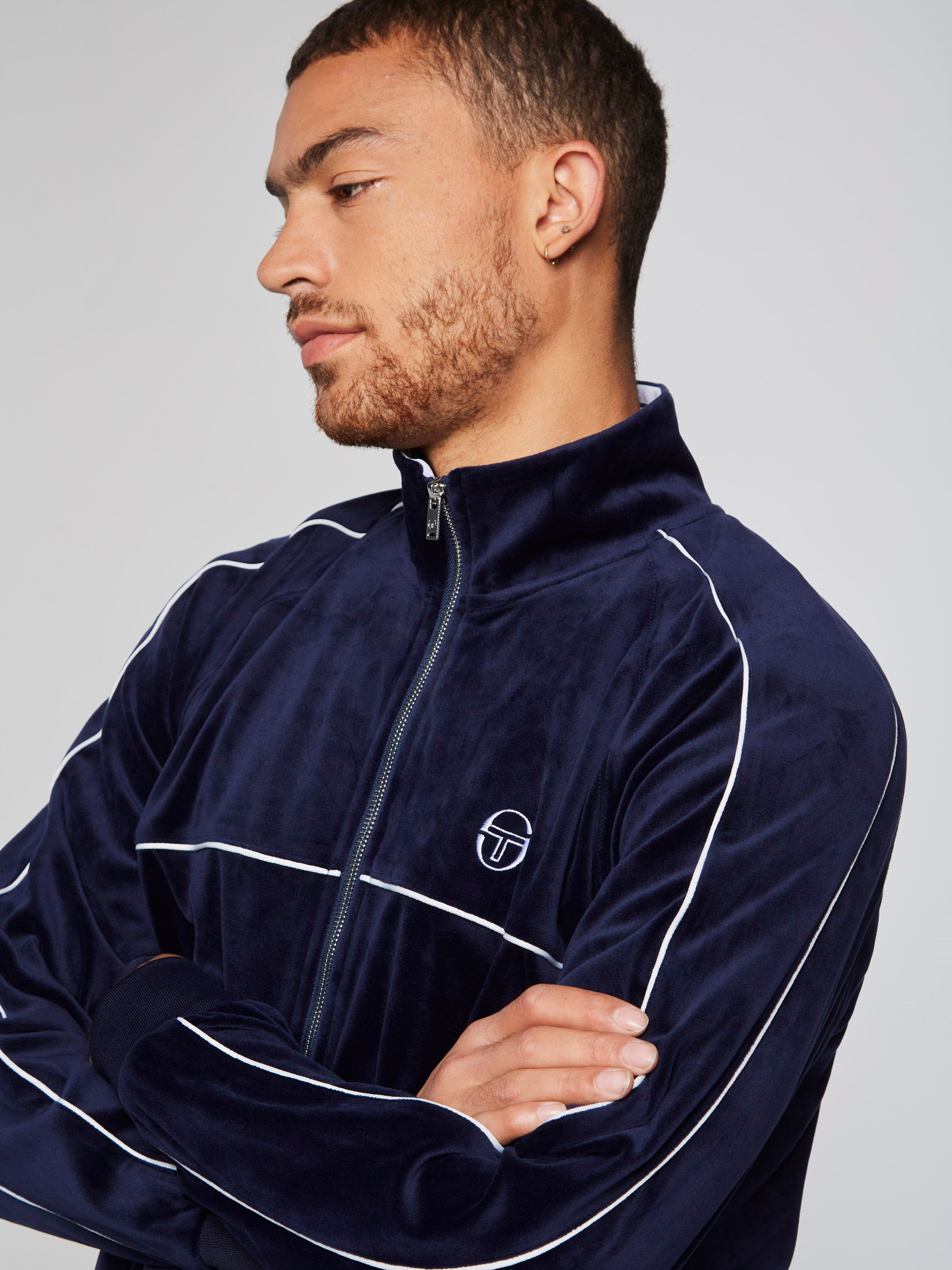Sovana Velour Track Jacket- Maritime Blue sold by Sergio Tacchini product image thumbnail 5