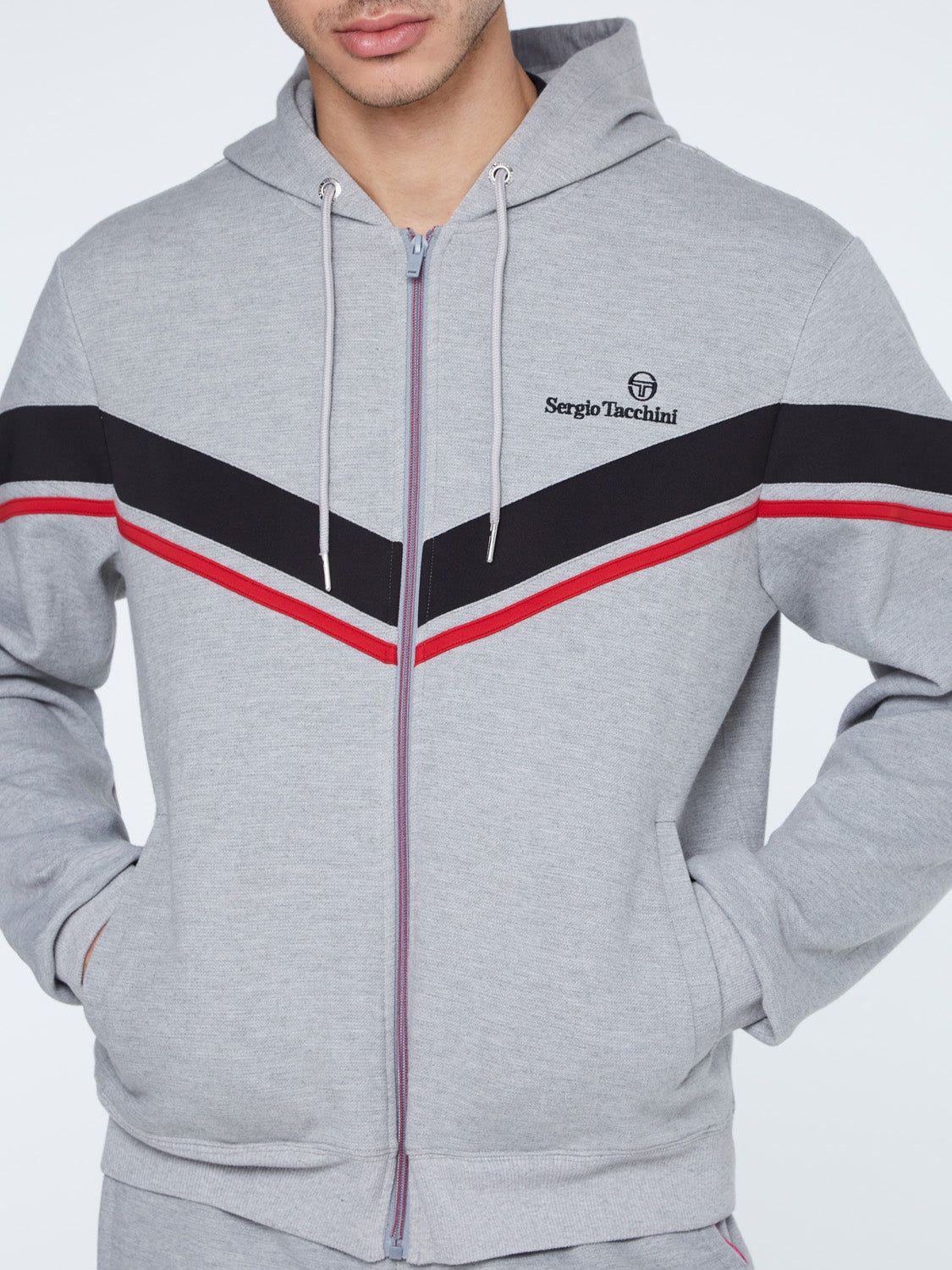 Line Zip-Up Hoodie-Heather Grey sold by Sergio Tacchini product image thumbnail 4