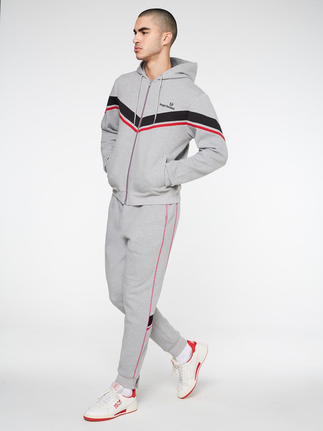 Line Zip-Up Hoodie-Heather Grey sold by Sergio Tacchini product image thumbnail 3