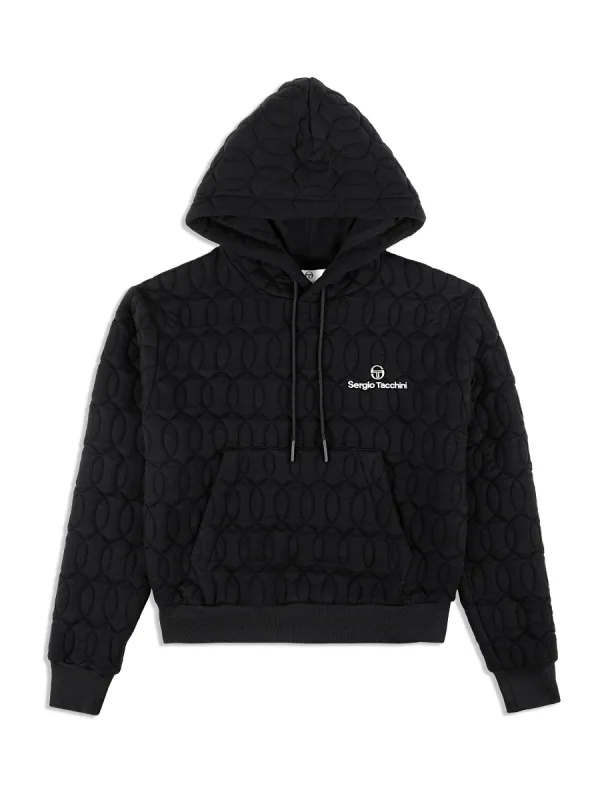 Women's Aversa Quilted Hoodie- Black Beauty made by Sergio Tacchini