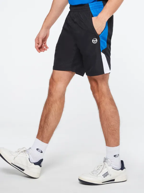 Equilatero PL Shorts-Black/Lapis Blue sold by Sergio Tacchini