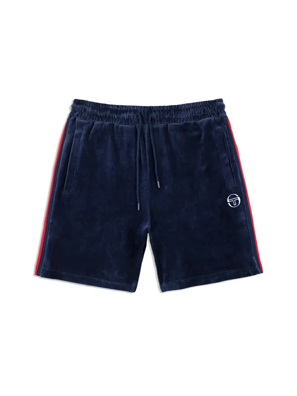 Primo Velour Short- Maritime Blue made by Sergio Tacchini