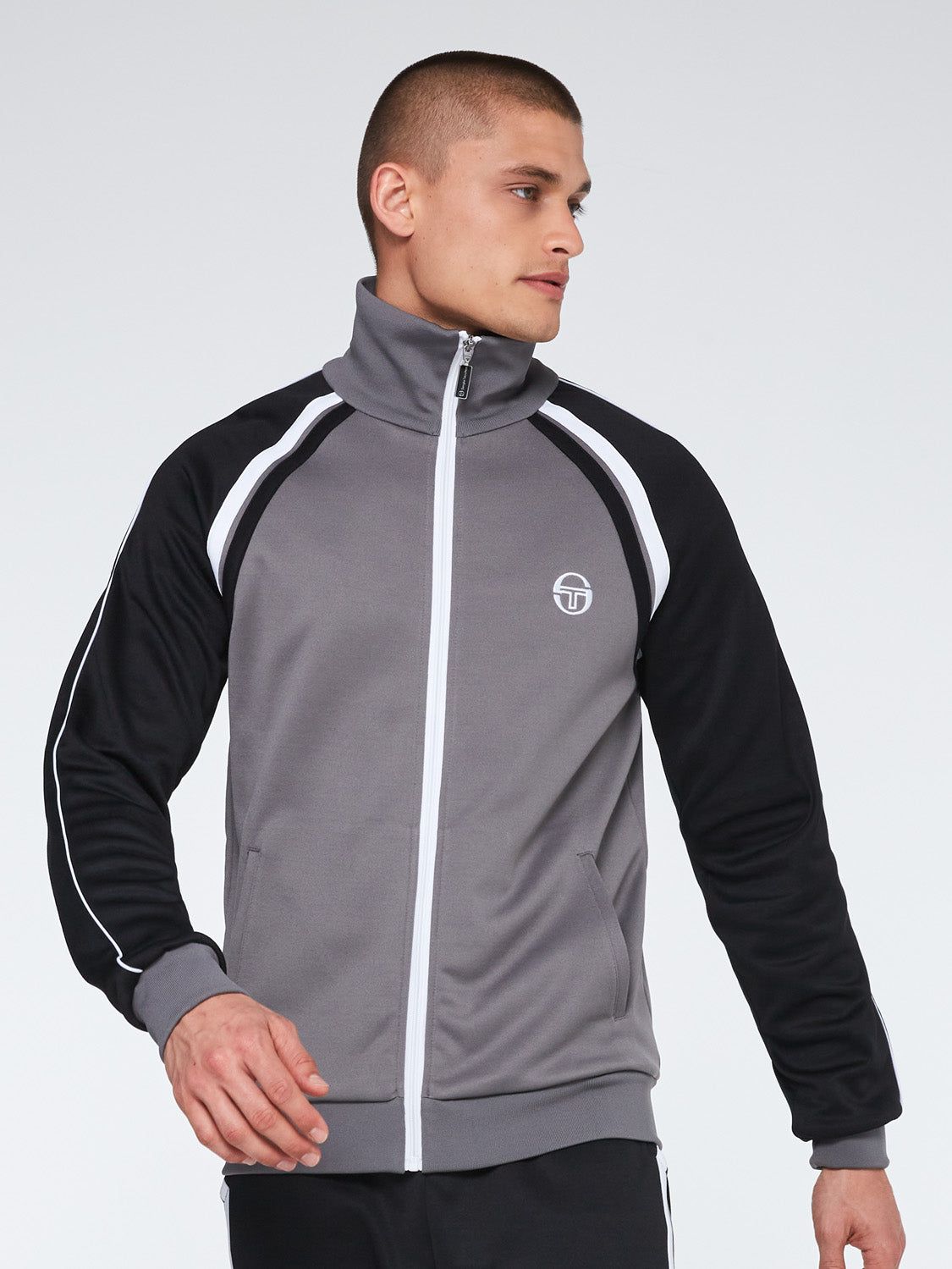 Ghibli Track Jacket Archivio-Charcoal Grey/Black sold by Sergio Tacchini