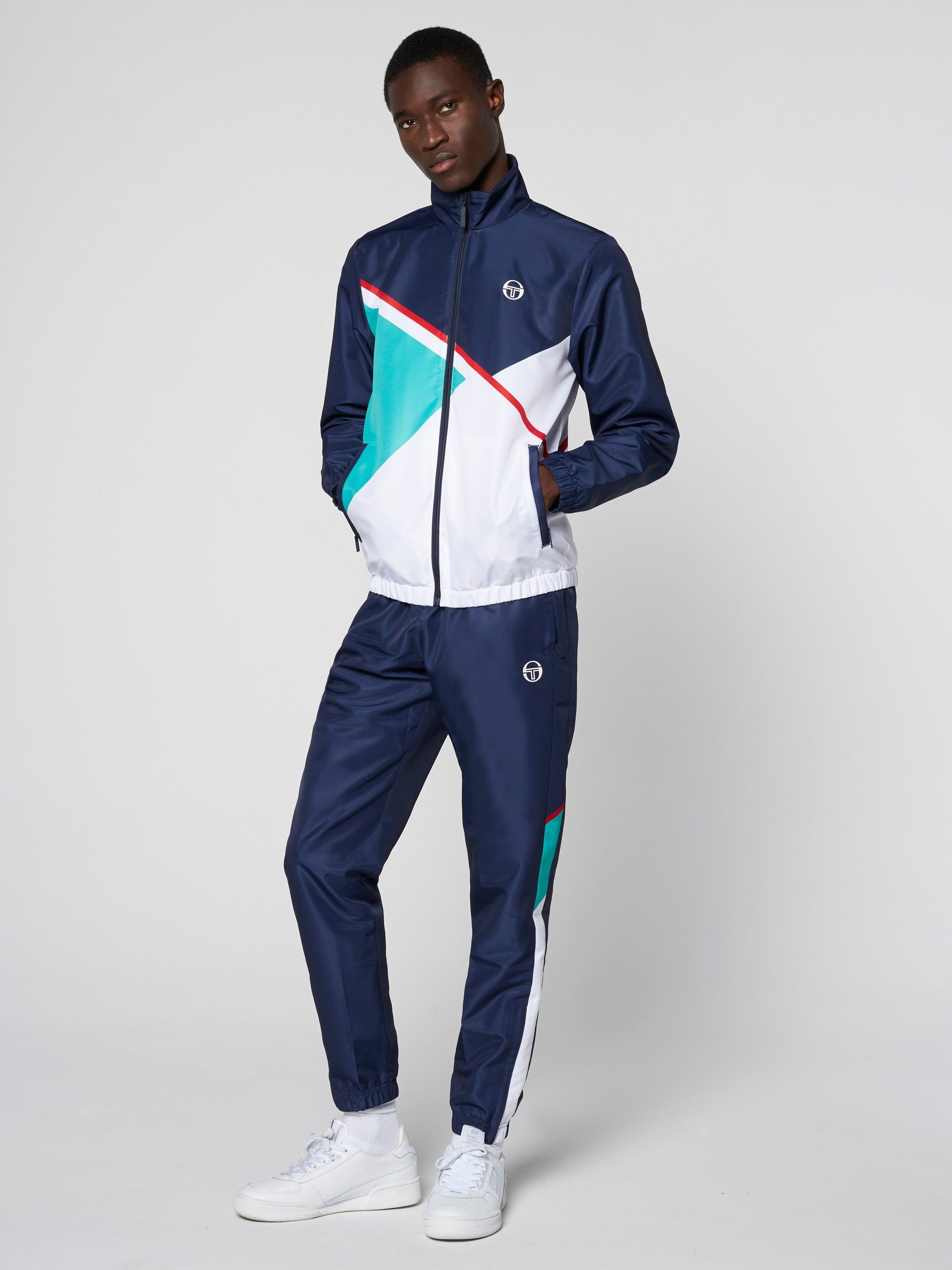 Scaleno Tracksuit- Navy/ Peacock Green sold by Sergio Tacchini