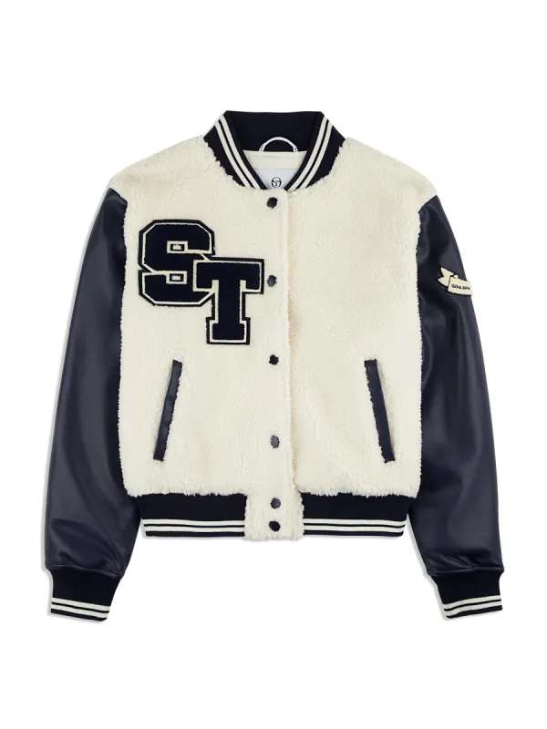 Women's Toppa Varsity Bomber- Gardenia made by Sergio Tacchini