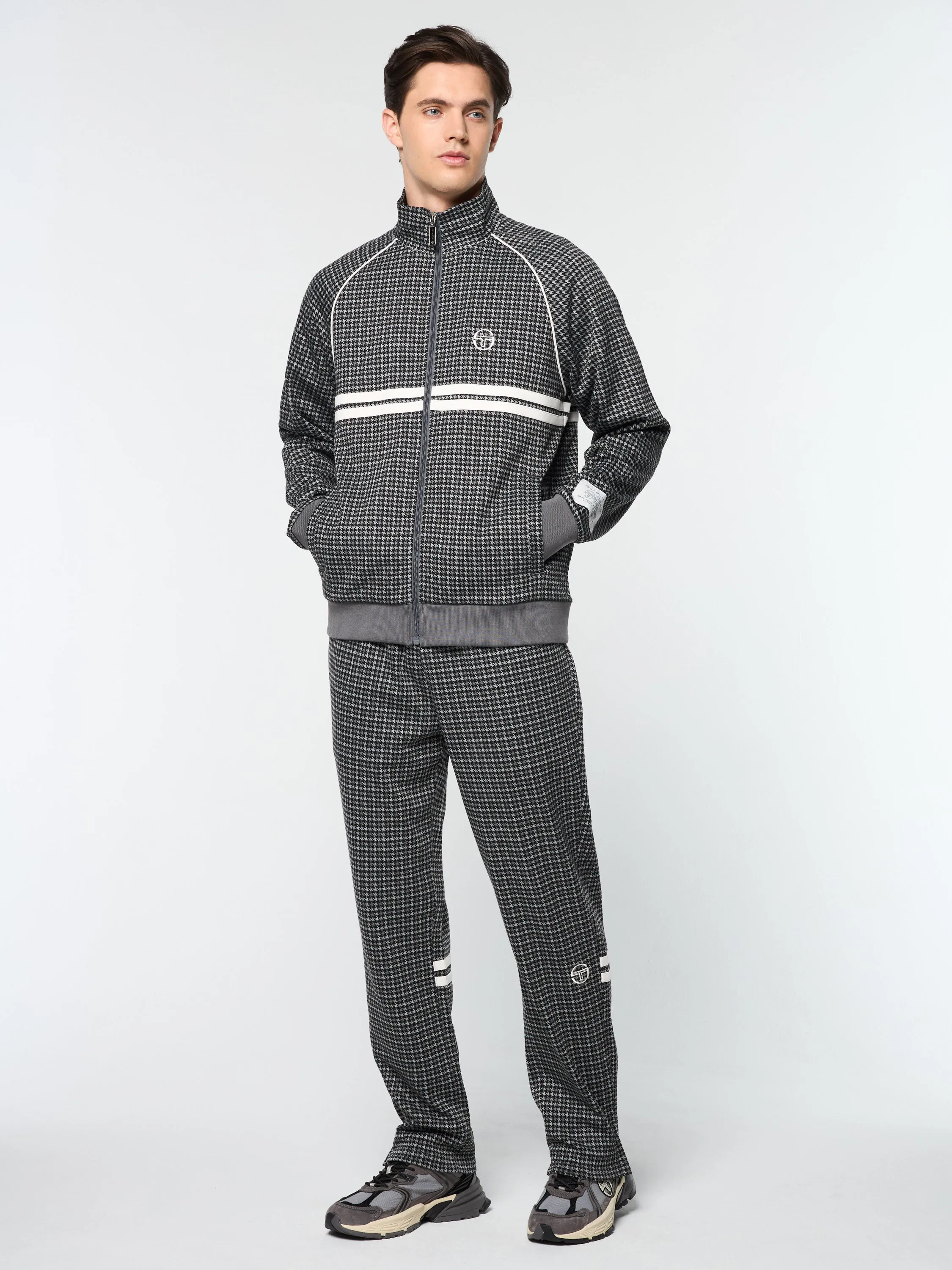 Dallas Houndstooth Track Jacket- Black Beauty sold by Sergio Tacchini product image thumbnail 2