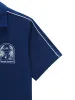 Monte Carlo Terry Button-Up Cabana Shirt- Navy sold by Sergio Tacchini