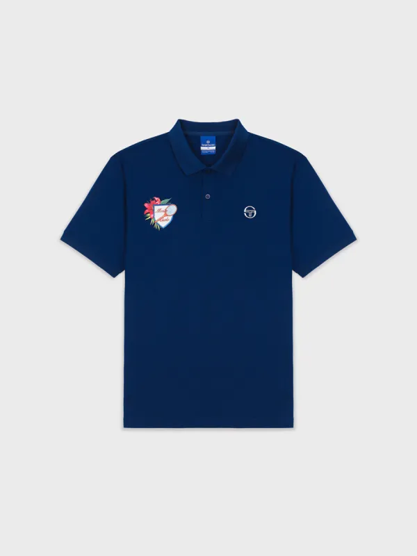 Monte Carlo Graphic Polo Shirt- Navy sold by Sergio Tacchini