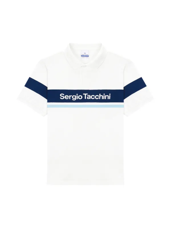 Damarindo Polo Shirt- Off White/ Navy sold by Sergio Tacchini