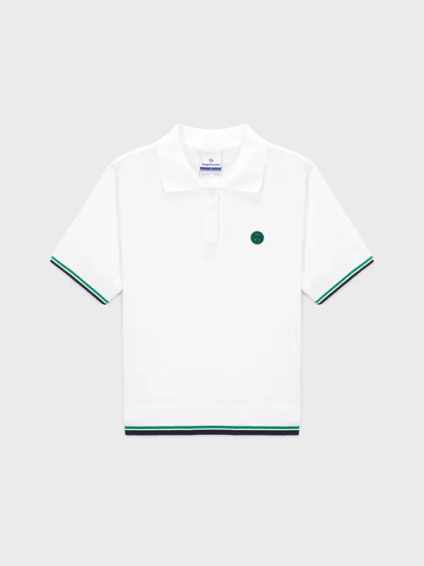 Preppy Knit Polo- Off White sold by Sergio Tacchini