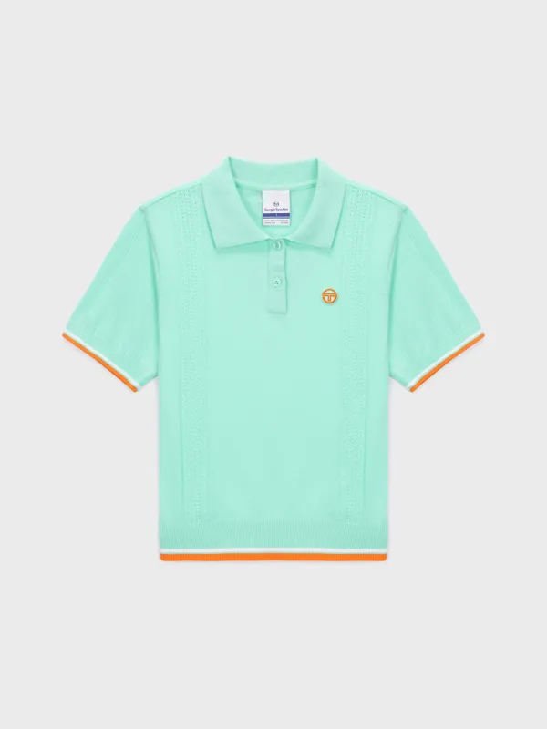 Preppy Knit Polo- Light Mint made by Sergio Tacchini