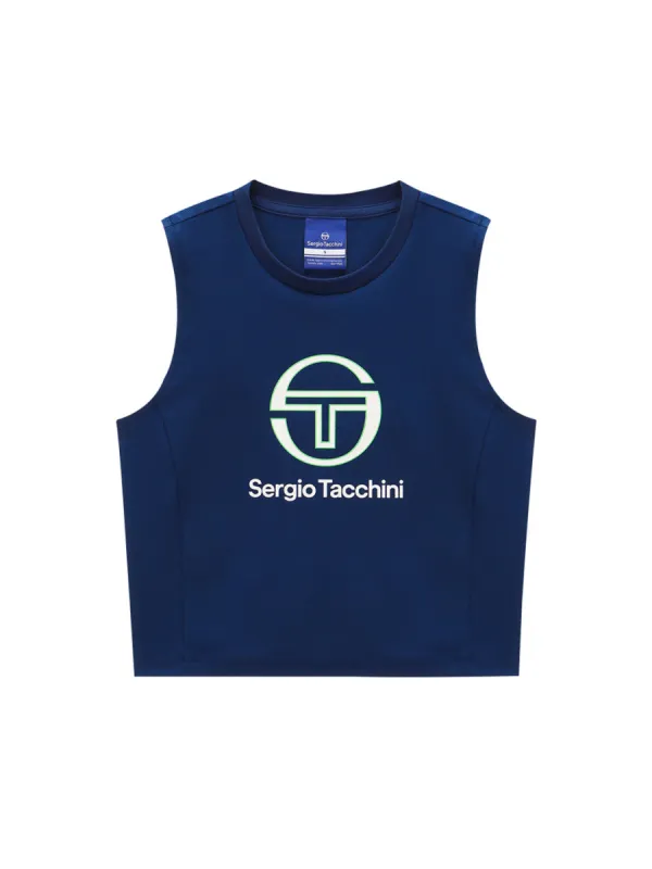 Women's Sleeveless T-Shirt- Navy sold by Sergio Tacchini
