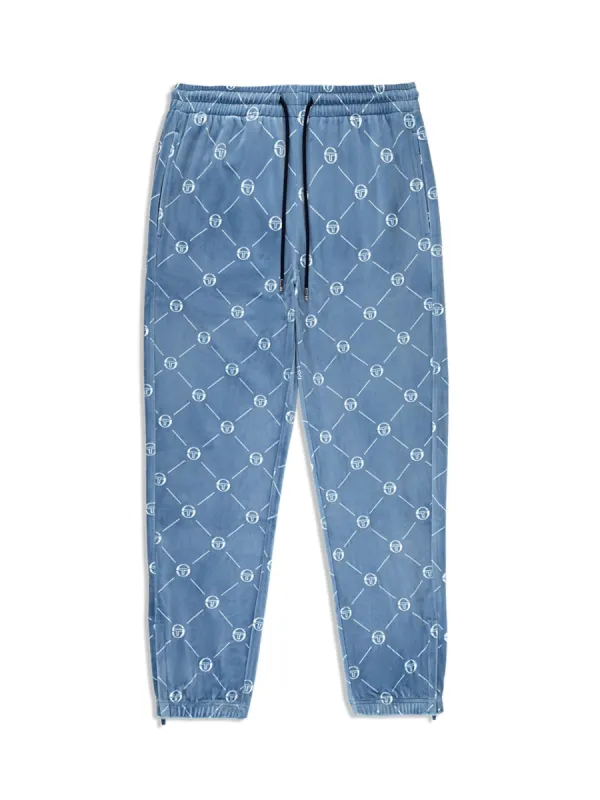 Cosimo Velour Track Pant- Faded Denim sold by Sergio Tacchini