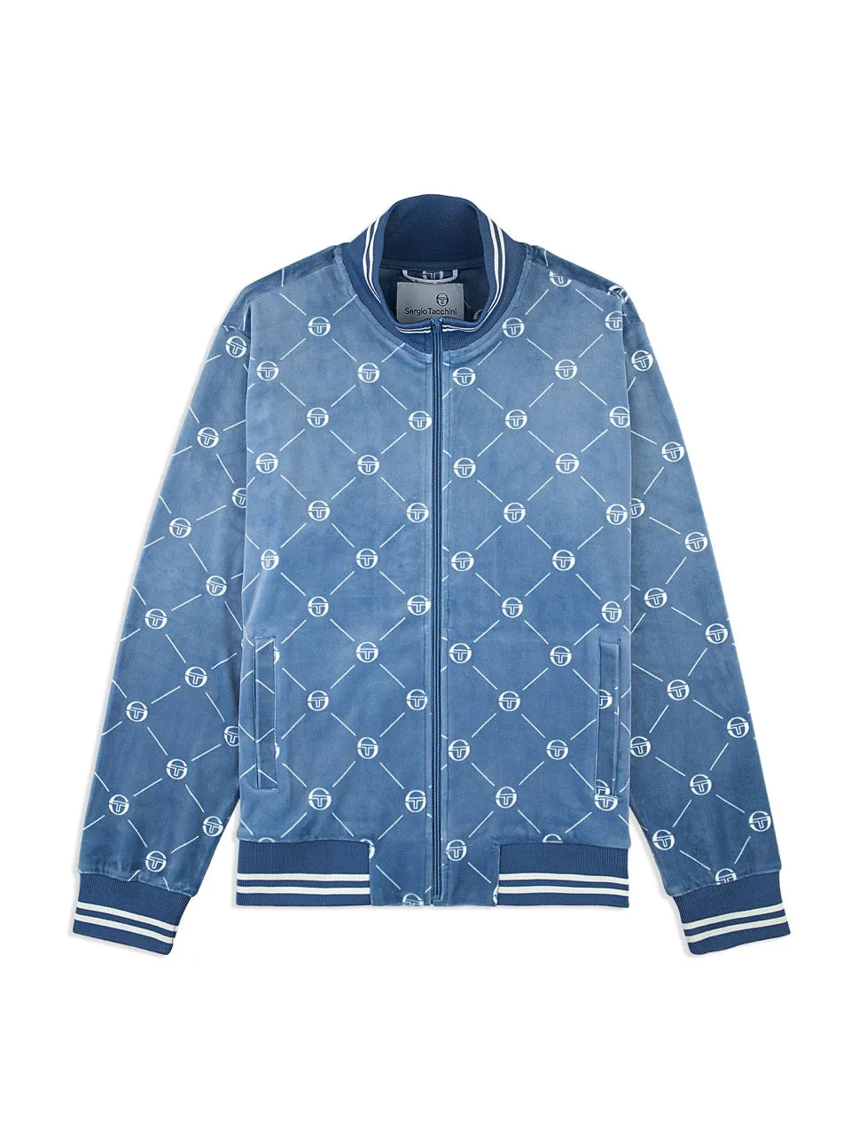 Cosimo Velour Track Jacket- Faded Denim sold by Sergio Tacchini