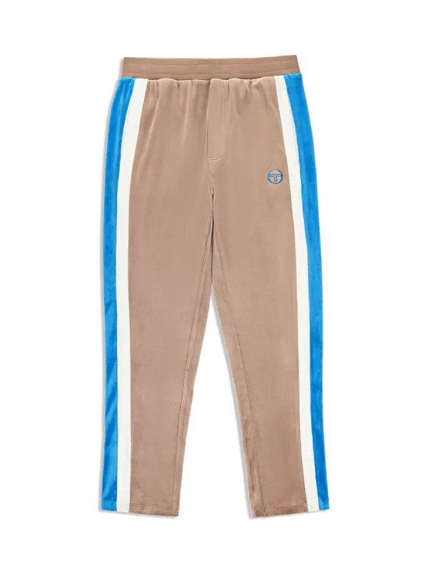 Lazaro Velour Track Pant- Taupe Grey sold by Sergio Tacchini