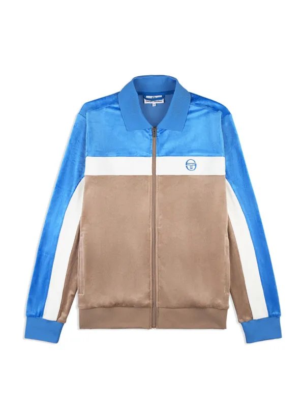 Lazaro Velour Track Jacket- Taupe Grey sold by Sergio Tacchini