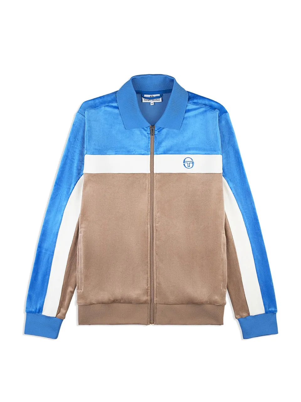 Lazaro Velour Track Jacket- Taupe Grey sold by Sergio Tacchini