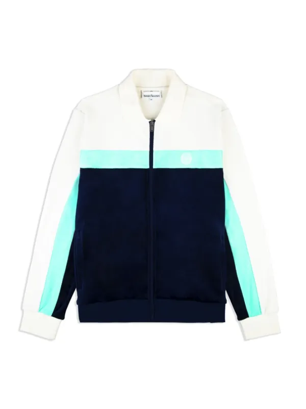 Lazaro Velour Track Jacket- Maritime Blue sold by Sergio Tacchini