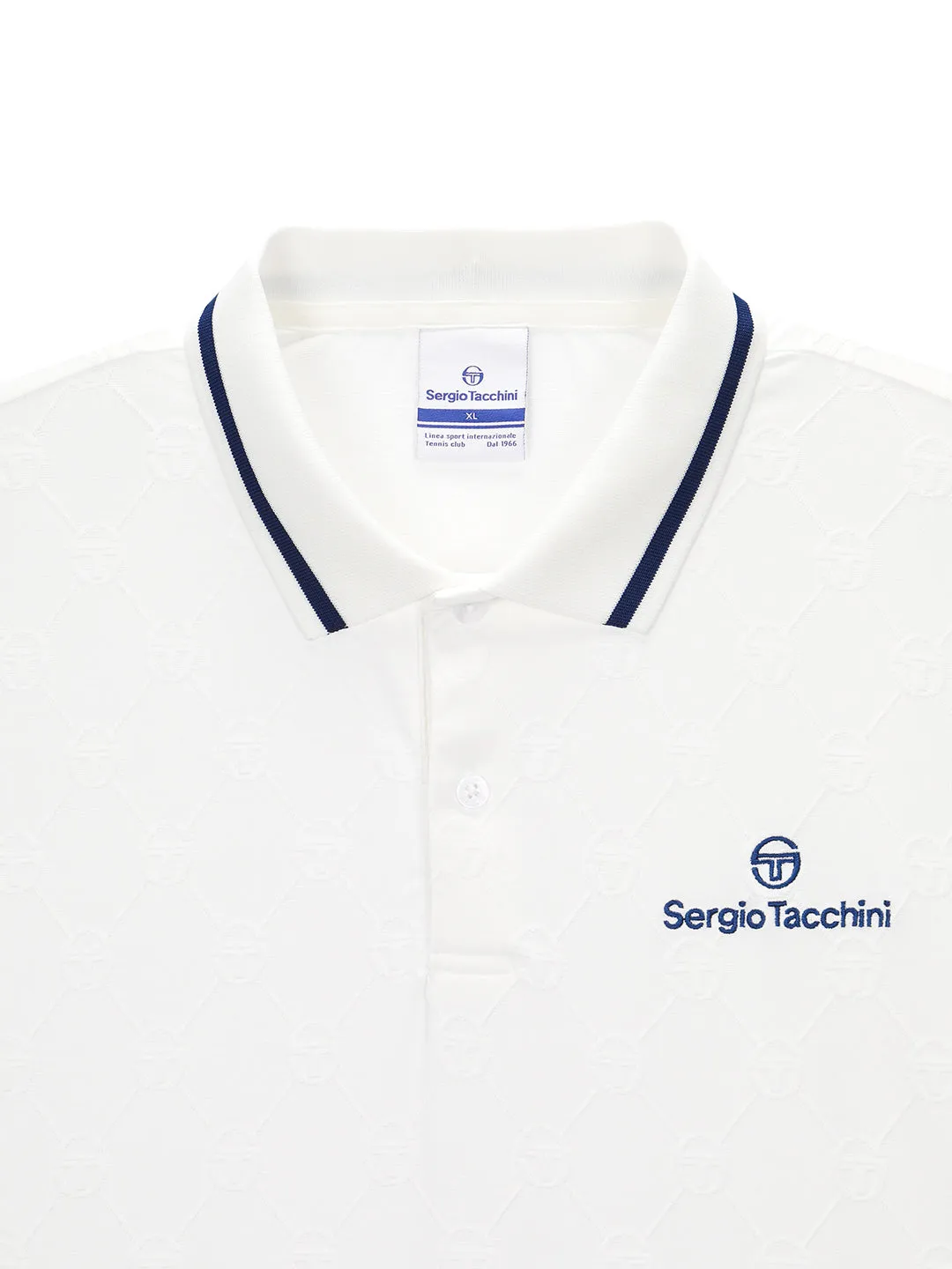 Daily Monogram Polo Shirt- Off White sold by Sergio Tacchini product image thumbnail 3