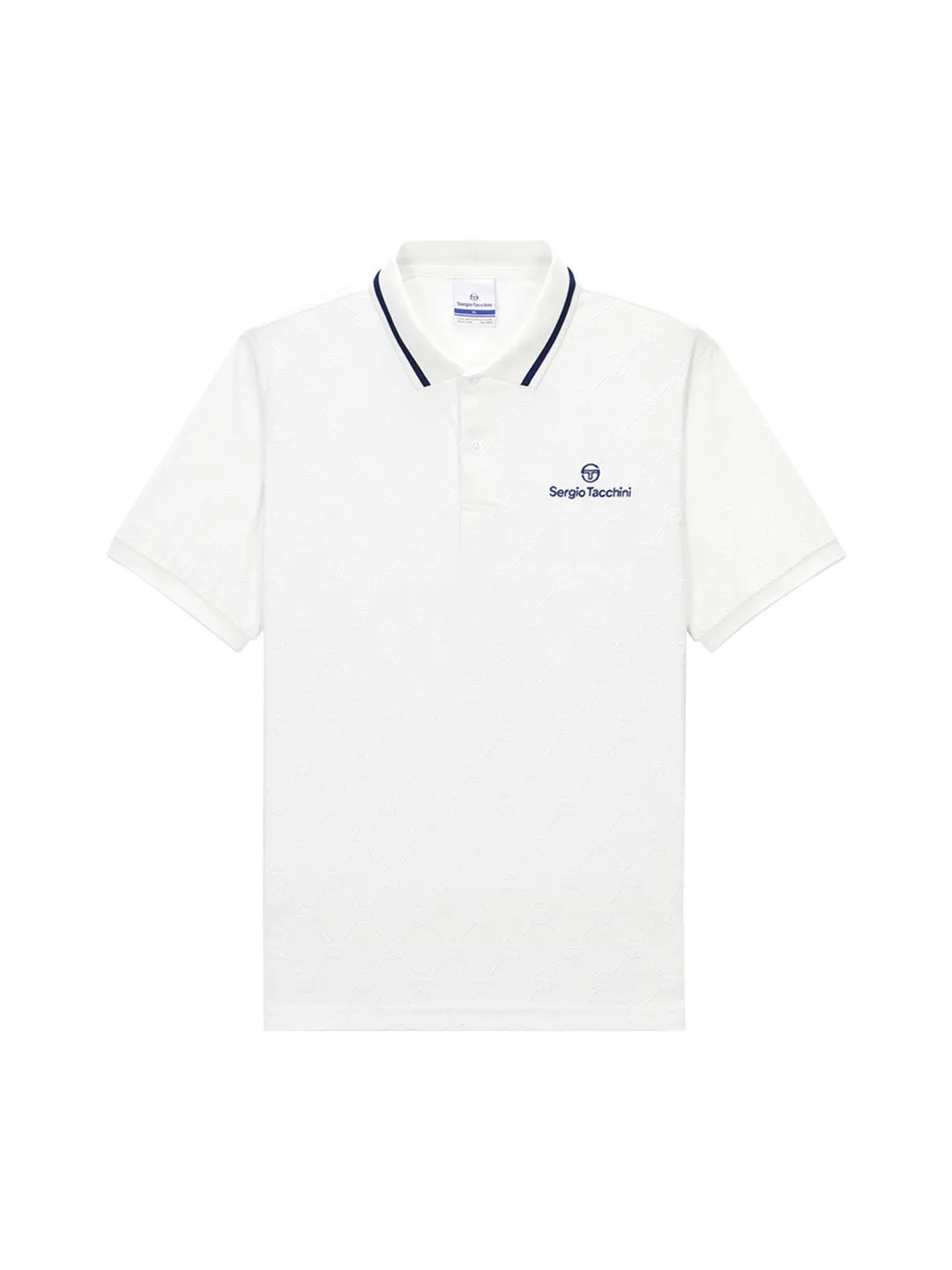 Daily Monogram Polo Shirt- Off White sold by Sergio Tacchini