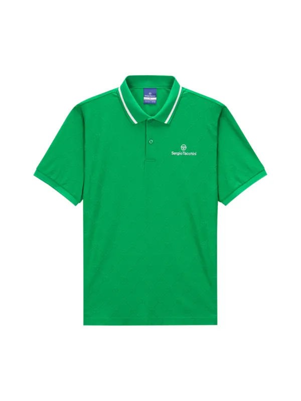 Daily Monogram Polo Shirt- Green sold by Sergio Tacchini