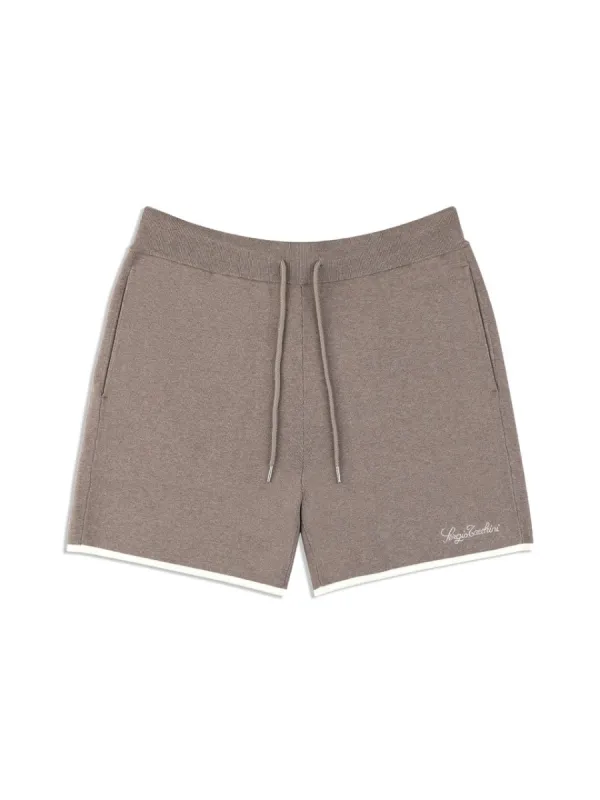 Enzo Knit Shorts- Taupe Grey sold by Sergio Tacchini