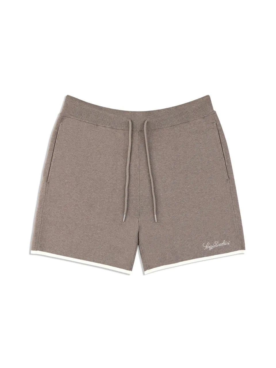 Enzo Knit Shorts- Taupe Grey sold by Sergio Tacchini