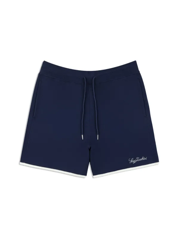 Enzo Knit Shorts- Maritime Blue sold by Sergio Tacchini
