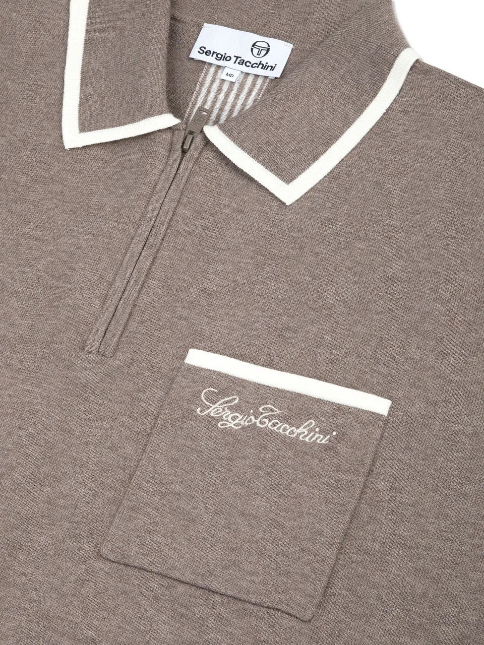 Enzo Knit Polo- Taupe Grey sold by Sergio Tacchini product image thumbnail 3